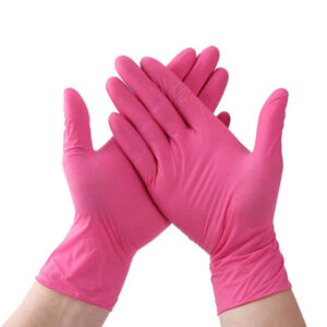 Rukavice nitrilne MEDIUM PINK bez pudera 100 kom.